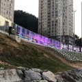 Tela de publicidade LED fotoelétrica de vidro Guardrail