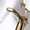 Senior brushed gold hot and cold brass faucet