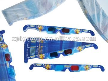 Cheap anaglyph red&cyan paper frame 3D glasses