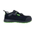 Black MicroFiber Green Mesh Safety Shoes