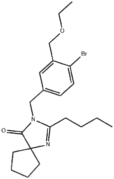 1,3-DIAZASPIRO[4.4]NON-1-EN-4-ONE, 3-[[4-BROMO-3-(ETHOXYMETHYL)PHENYL]METHYL]-2-BUTY For Sparsentan CAS 1255948-73-2