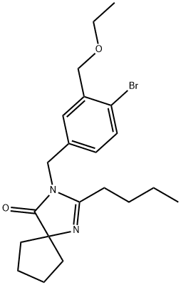 1,3-DIAZASPIRO[4.4]NON-1-EN-4-ONE, 3-[[4-BROMO-3-(ETHOXYMETHYL)PHENYL]METHYL]-2-BUTY For Sparsentan CAS 1255948-73-2