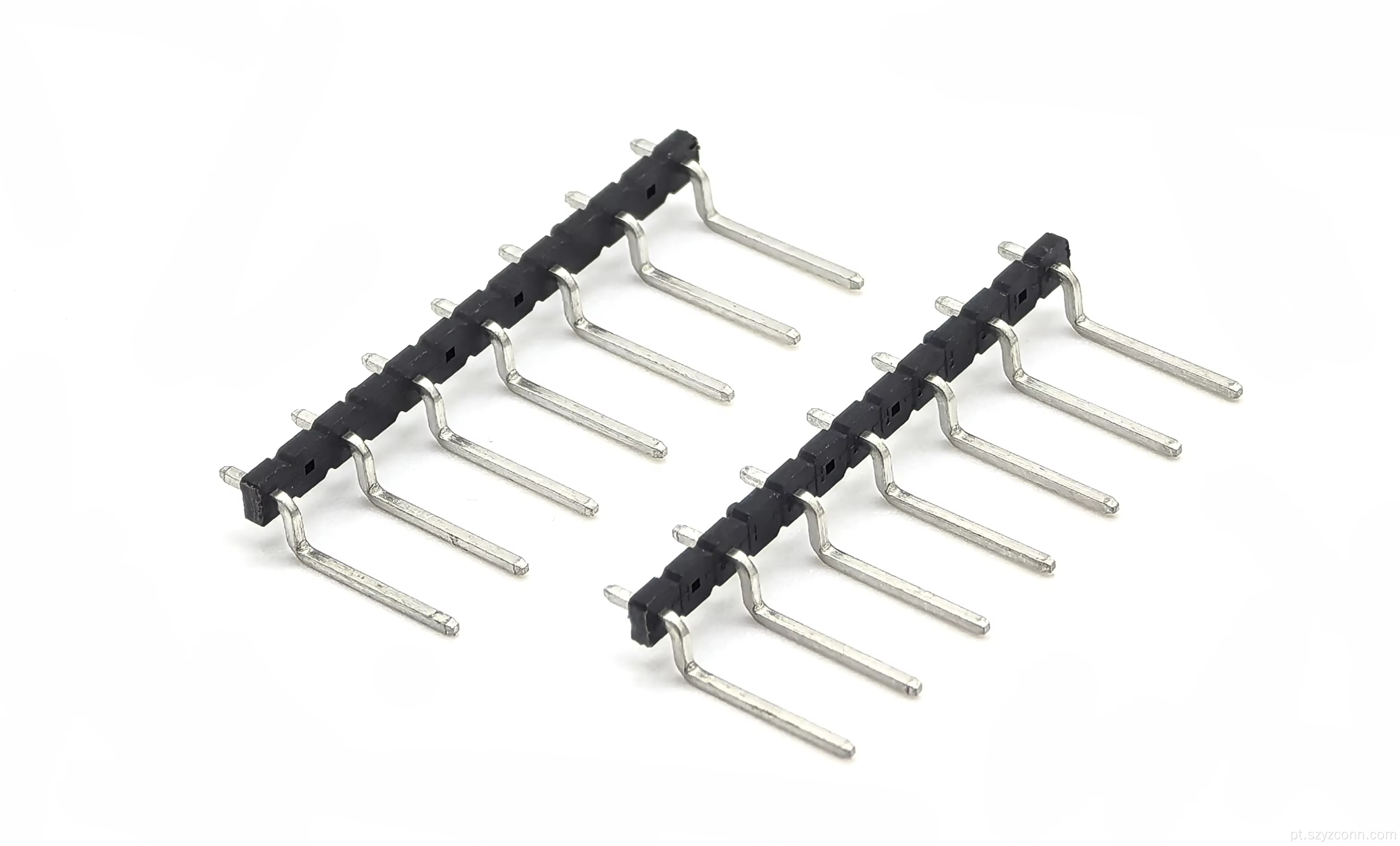Conector de cabeçalho de pino de 2,54 mm em ângulo reto SMT
