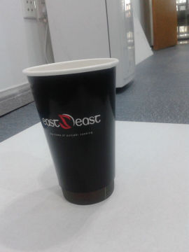16 OZ black paper coffee cup