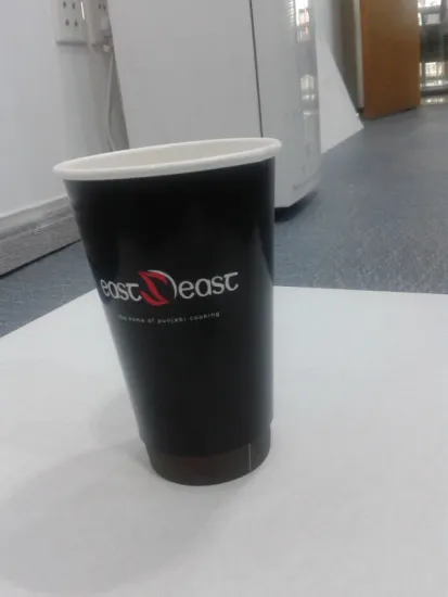 16 OZ black paper coffee cup