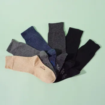 Anti Bacterial Knitted Oganic Cotton Business Socks
