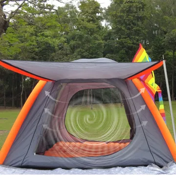 Factory Direct Outdoor Waterproof Solar-Powered Inflatable Camping Tent for Families - Suitable for 4-6 People
