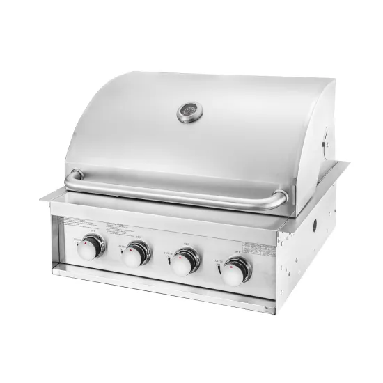 Outdoor built in stainless steel gas grill
