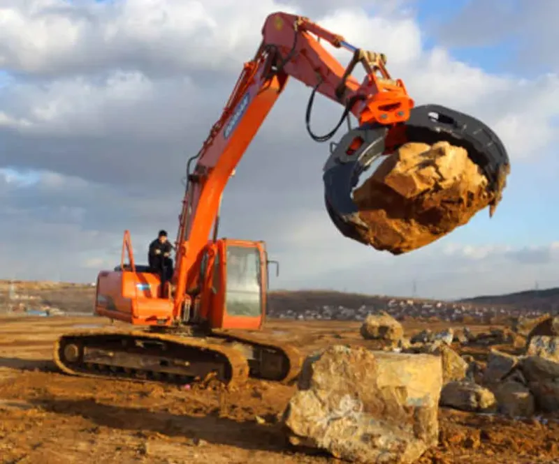China Factory Wholesale Industrial Excavator Stone Grab with 360 Degree Rotation