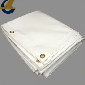 White Super Heavy Duty vinyl Tarps - FR
