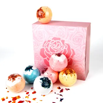 OEM Private Label Luxury Handmade Organic Vegan Fizzy Bath Bomb Gift Set