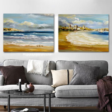 Holiday Seaside Beach Days Oil Painting