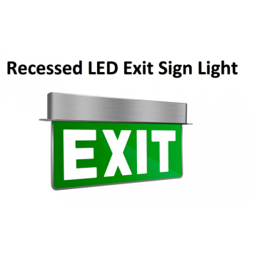 Recessed Exit Sign LED emergency light