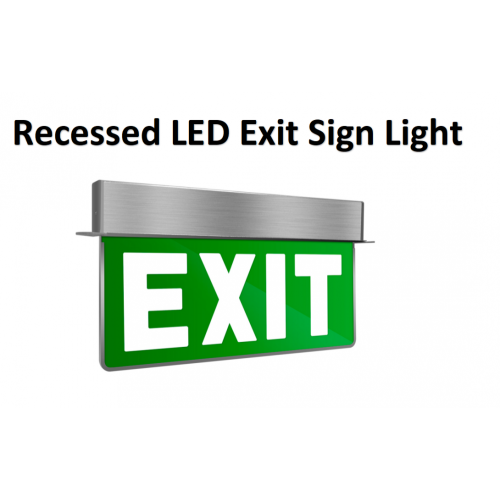 Recessed Exit Sign LED emergency light