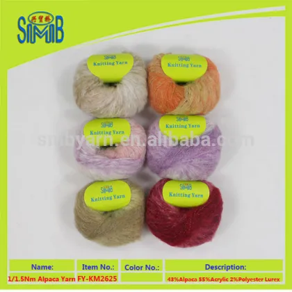 online shop china good quality alpaca yarn mohair made by knitting machine