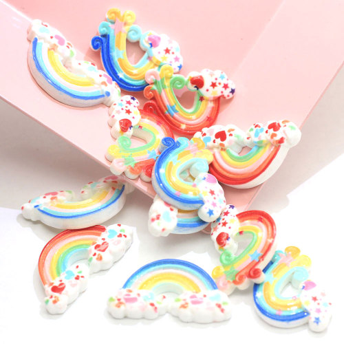 Kawaii Colorful Cloud Shaped Flat back Beads Handmade craft Decoration Spacer For Kids DIY Toy Ornaments