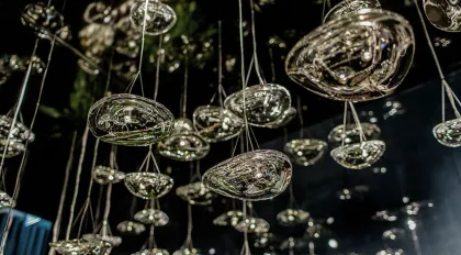Handcrafted Modern Manta Art Glass Minimalist Pendant Light