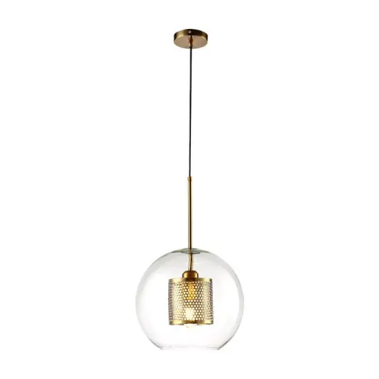 INSHINE Glass White With Brass Pendant Light