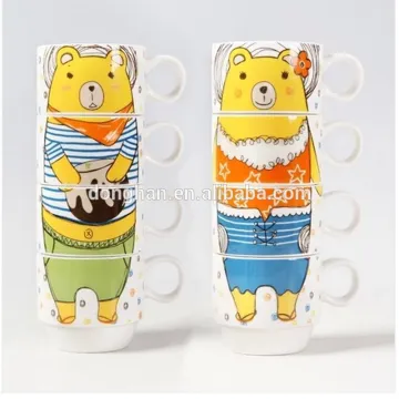 high quality wholesale creative cheap ceramic stacking coffee mug