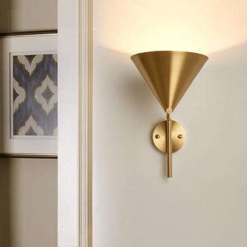 Decorative Wall Lamp Copper metal lampshade adjustable Angle wall lamp Supplier