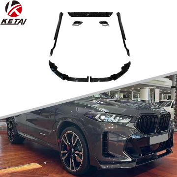 BMW X6 G06 2023 LCI M Performance Aerokit - التنانير الجانبية والمصد الخلفي