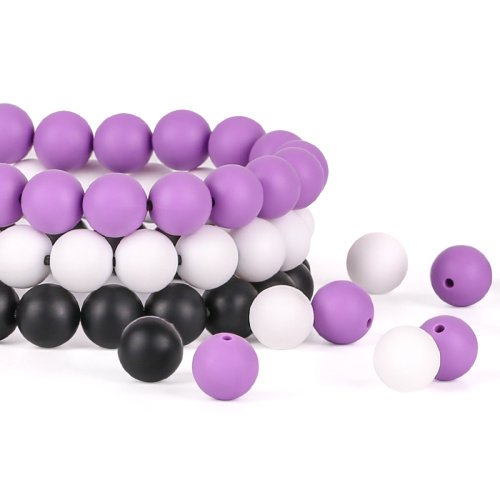 Food Grade 15mm Round Silicone Teething Beads