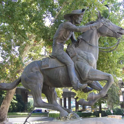 bronze foundry large outdoor copper cowboy horse statue