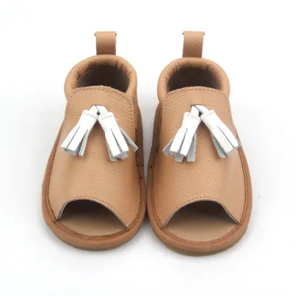 Special Genuine Leather Fish Mouth Summer Kids Sandals