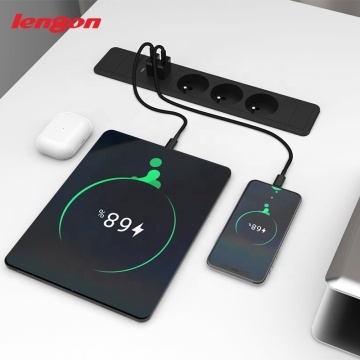 PD18W 5V, 3A 2 USB Mengecas Soket Kuasa Terbenam Untuk Port Reka Bentuk Pejabat C