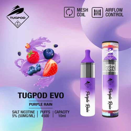 Tugboat Evo डिस्पोजेबल vape डिवाइस 4500 कपास कैंडी