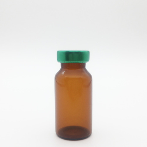 10 ml Amber Sterile Seum Flaskor Green Cap