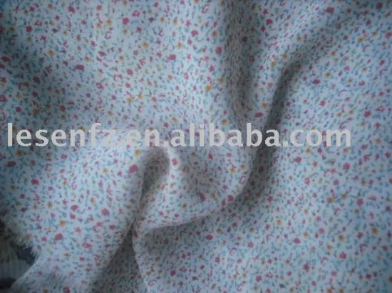 printed ladys chiffon fabric