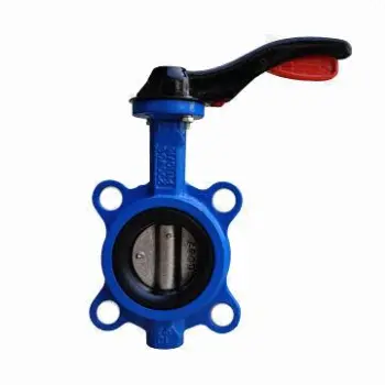 Wafer Type Cast Iron Butterfly Valve, Simple Structure at the Same Time