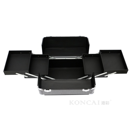 2 in 1 quality rolling makeup case