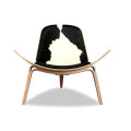 Saco de couro Wegner Shell chair pony cowhide couro