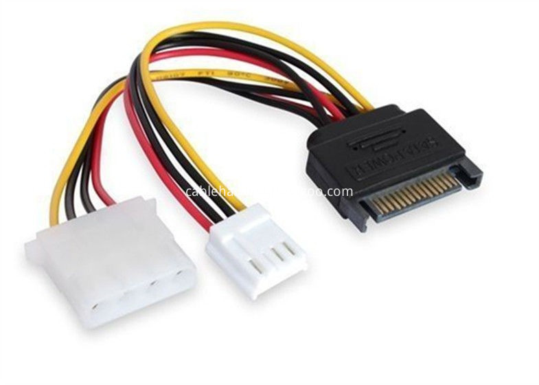 SATA 15 pin to 4 pin computur Signal power Cable