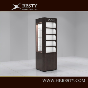 customized glass LED jewelry display cabinet