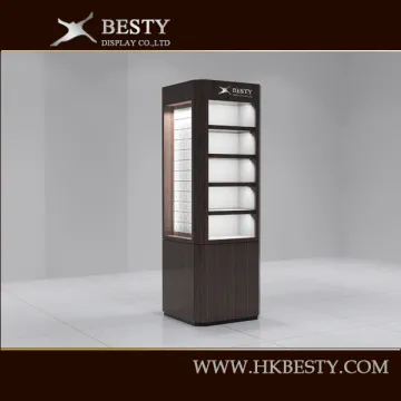 customized glass LED jewelry display cabinet