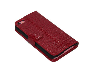 Croco Pu Apple Iphone Leather Cases , Iphone 4 / 4s Smart Phone Covers