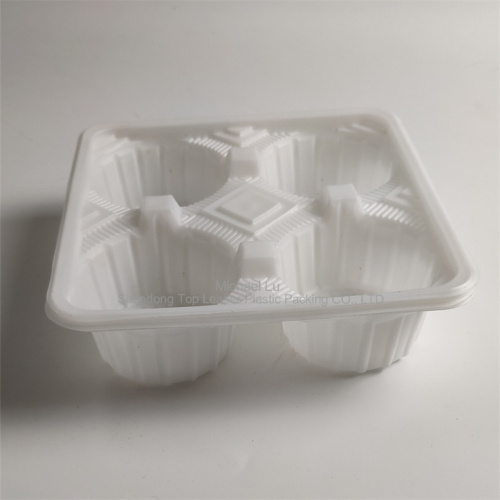 Top leader blanc PP matériaux Cupcake Trays