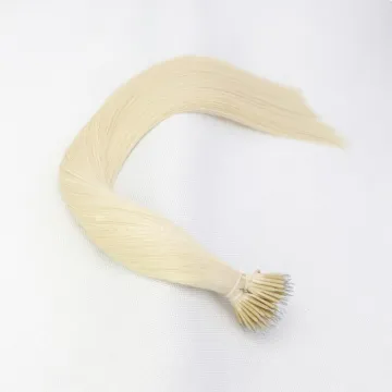 Fashion Colour Nano Bead Hair Extensions 613 Straight Long Human Hair Mixed Color Pre Bonded Velvet Remy Nano Tape Extension