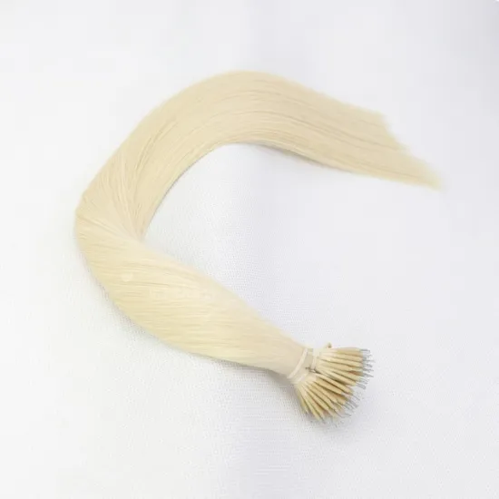 Fashion Colour Nano Bead Hair Extensions 613 Straight Long Human Hair Mixed Color Pre Bonded Velvet Remy Nano Tape Extension