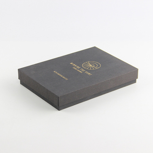 Caja de envasado de regalo Eco de cartón negro Top Black