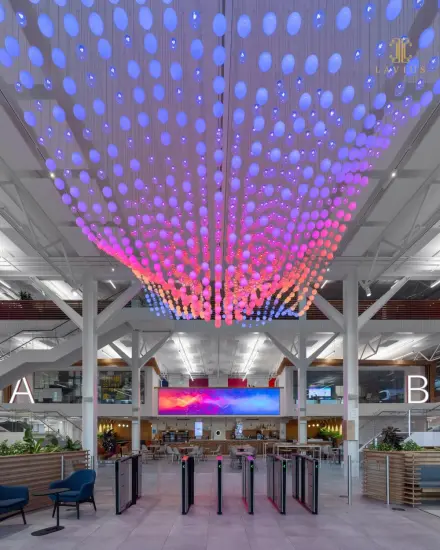 Large custom shopping mall color ball creative custom chandelier High luxury custom chandelier