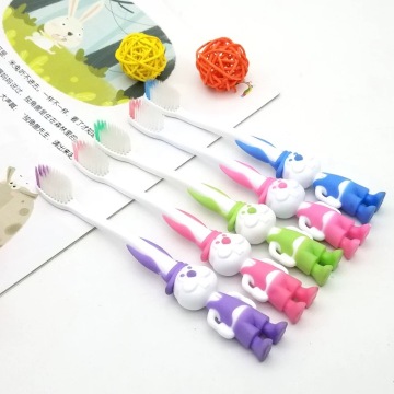 Cute Cartoon Animal Handle Kids Toothbrush