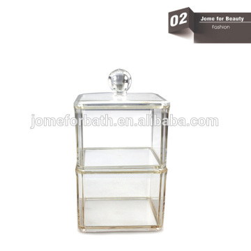 Clear plastic makeup cosmetic shelf