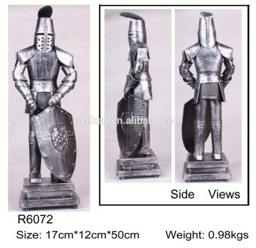 metal pewter armor statues,zinc alloy helmet statue
