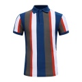 Neueste Designstreifen -Baumwoll -Polo -Hemd für Männer