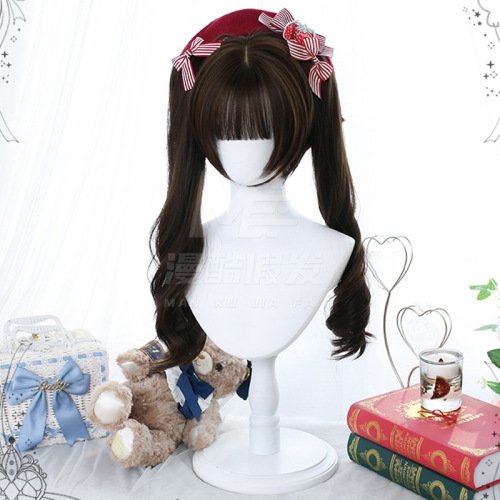 Full-head women's Lolita wig-Black brown 2
