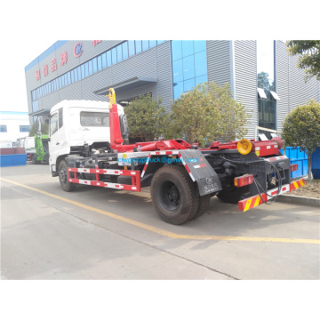 Hooklift garbage truck with compressed garbage box